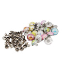 20 Sets Mushroon Metal Rivets Studs Rainbow for Clothes Shoes Bags Decor 10mm