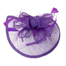 Aliceband Hat Fascinator Feather Headband Wedding Lady Royal Ascot Purple
