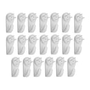 20pcs Plastic Hard Wall Picture Hook Frame Photos Mirror Hanging White