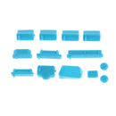 Durable 13 Pieces Silicone Anti Dust Plug Stopper Set For Laptop Notebook Blue