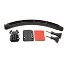 Helmet Extension Self Photo Arm Holder+Curved Adhesive Mount for GoPro 5 4 3 SJCAM SJ6000 Camera