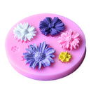 Sunflower Shape Silicone Fondant Cake Mould Sugar Craft Decorating Mold Cake Modeling Tools
