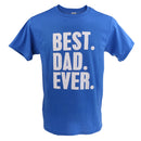 Best Dad Ever Letter Printed T-shirt Saying Slogan Tee Fathers Day Birthday Cosplay Party Gift Navy Blue XXL