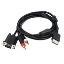 For Sega Dreamcast/DC 128 VGA Cable RCA Cord Connect Console to LCD Monitor 1.8m/6ft High Quality