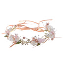 Vintage Floral Hair Band Vine Headband Flower Girl Boho Tiara Women Bridal Wedding Headpiece Ribbon Crown Wreath