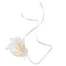 Bride Artificial Peacock Feather Headband Diamante Headwear AccessoriesBeige