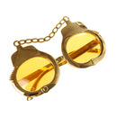 Handcuffs Shape Party Glasses Fancy Dress Costume Glasses Sunglasses Gold