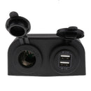 4.2A Dual USB 12V Plug Power Outlet Dual USB Charger Socket Mount + Wires