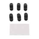 Car Desktop Wire Tie Cable Holder Mount Clip Clamp Self Adhesive Pack of 6