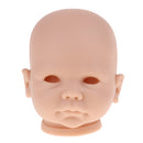 Real Soft Vinyl 20inch Reborn Awake Baby Doll Newborn Unpainted Head Sculpt Kit DIY Accs