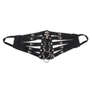 Rivet Motorcycle Steam Punk Gothic Mouthguard Steem Puk Leather Mask Black
