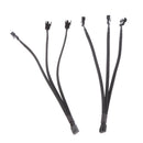 2pcs 4Pin PWM to 3x 3pin/4Pin Fan Splitter Power Cable Sleeved Braided Cord