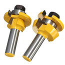 2Pieces Rail and Stile Router Bit 1/2-inch Shank Woodworking Chisel Cutter Tool