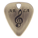 Durable Bronze Electric Acoustic Guitar Pick Plectrum Accessory with Musical Note Pattern Musicians Gift