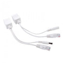 Set Of PoE injector With Splitter Adapter Cable White 18x2.2x2.2cm