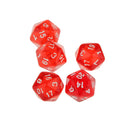 5 x Multi Sided Dice Set D20 Dungeons & Dragons TRPG Game Roleplay Red