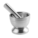 Stainless Steel Mortar & Pestle Set Garlic Spice Tool Herb Medicine Pill Mill Grinder Bowl