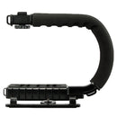 Universal Stabilizer C-Shape Bracket Video Handheld Grip fit for Canon Nikon DSLR DV Camera Black