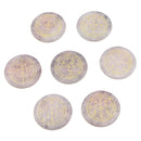 7pcs Natural Rose Crystal Quartz Crystal Polished Engraved Crystal Reiki Symbol Set The Seven Archangels