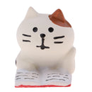 1/12 Dollhouse Miniature Accessories Resin Ornaments Reading Cat Model Home Display Decor Kids Gift