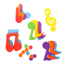 Pack of 25 Mixed Foam Shapes Music Notes Embellishments for Kids Scrapbooking Decor Craft