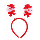Kids Adults Christmas Happy Snowman Headband Head Hair Hoop Bow Hat Fancy Party Props Fun Costume Hair Decor Accessory
