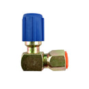 A/C 7/16 Low Side R12 to R134a Adapter 90 degrees Quick Connector Blue Cap