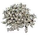 100 Pieces Bell Shape Cord End Caps Stopper Findings for DIY Bracelet Necklace Jewelry 5mm