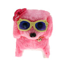 Pink Walking Barking Tail Wagging Puppy Dog Electronic Toy wi/ Hat&Glasses