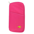 Convenient Multifunctional Travel Document Passport Cellphone Cash Storage Holder Wallet Organizer Bag Rose Red
