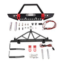 Metal Front & Rear Bumper w Lights for 1/10 Axial SCX10 90046 RC Crawler Car