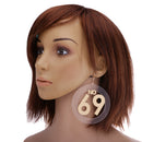 1 Pair Acrylic Large Number 69 Dangle Earrings Women Hip Hop Earrings Jewelry