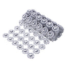 1 Yard SunFlower Rhinestone Chain Ribbon Trim Sewing Decor Applique Silver