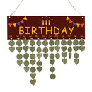 Creative Birthday Wooden Reminder Calendar Birch Ply Plaque Hanging Board