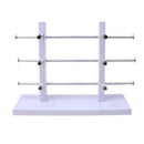 3-Layer Sunglasses Eyeglasses Display Wooden Frame Rack Stand Holder Organizer White