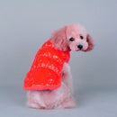 Pet Dog Puppy Cat Clothing Supplies Winter Warm Padded Coat Down Jacket Vest Apparel Outfit Red L