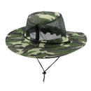 Unisex Boonie Hat Fishing Hiking Boating Travling OutdoorArmy Camo Bucket Hat Mesh Sun Cap