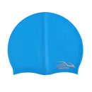 Adult High Stretch Waterproof Silicone Swim Cap Hat Blue
