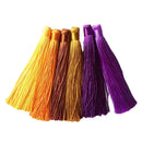6 Pieces Small Silky Tassels Trim for Sewing Craft Scrapbooking Card Making