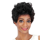 12" Ladies Women Layered Fashion Short Curly Wavy Synthetic Hair Wigs With Cap Lace Front Black