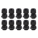 pack of 10Pcs Black Cable Glands Waterproof Cable Gland Joints with Locking Nut M16