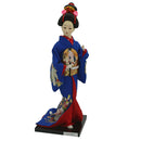 12inch Japanese Kimono Geisha Doll Kokeshi Handicraft Home Decoration Dark Blue Clothes