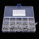 480PCS M2/M3/M4 304 Stainless Steel Hex Socket Head Cap Bolts Screws Nuts Assortment Kit with Storage Box