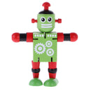 Mini Wooden Walnut Joint Robot Toy Kids Gift Toy Walnut People Decor Green