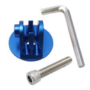 CNC Aluminum Alloy Tripod Adapter Mount w Screw Tool for GoPro Hero 3+/3/2/1 Blue