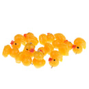 Pack of 12pcs12 Plastic Cute Yellow Duck Model Animal Figures Keychain Hanging Pendant DIY Making Kids Toy Gift
