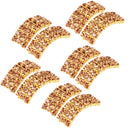 10 Pieces Diamante Crystal Wedding Invitation Ribbon Slider Ribbons Buckle for Decoration Gold