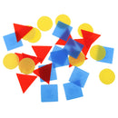 30Pcs Plastic Math Geometric Shape Figures for Kids Learning Educatioanl Toy