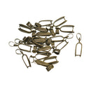 Pack of 20 Antique Bronze Pendant Bail 12mm Pinch Bail Connectors Brass Plated Jewelry Findings DIY Necklace Accessories