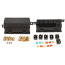 Car 11 Way Blade Fuse Holder Box Car Relay Box with Spade Terminals and fuses
